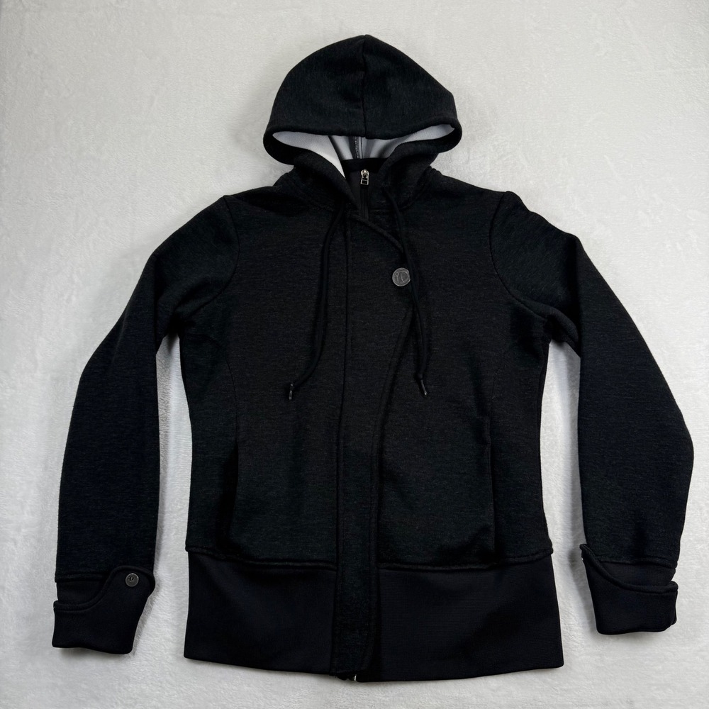 Pearl Izumi‎ SELECT Series Large Full Zip Hoodie Fleece Lined Black Heather